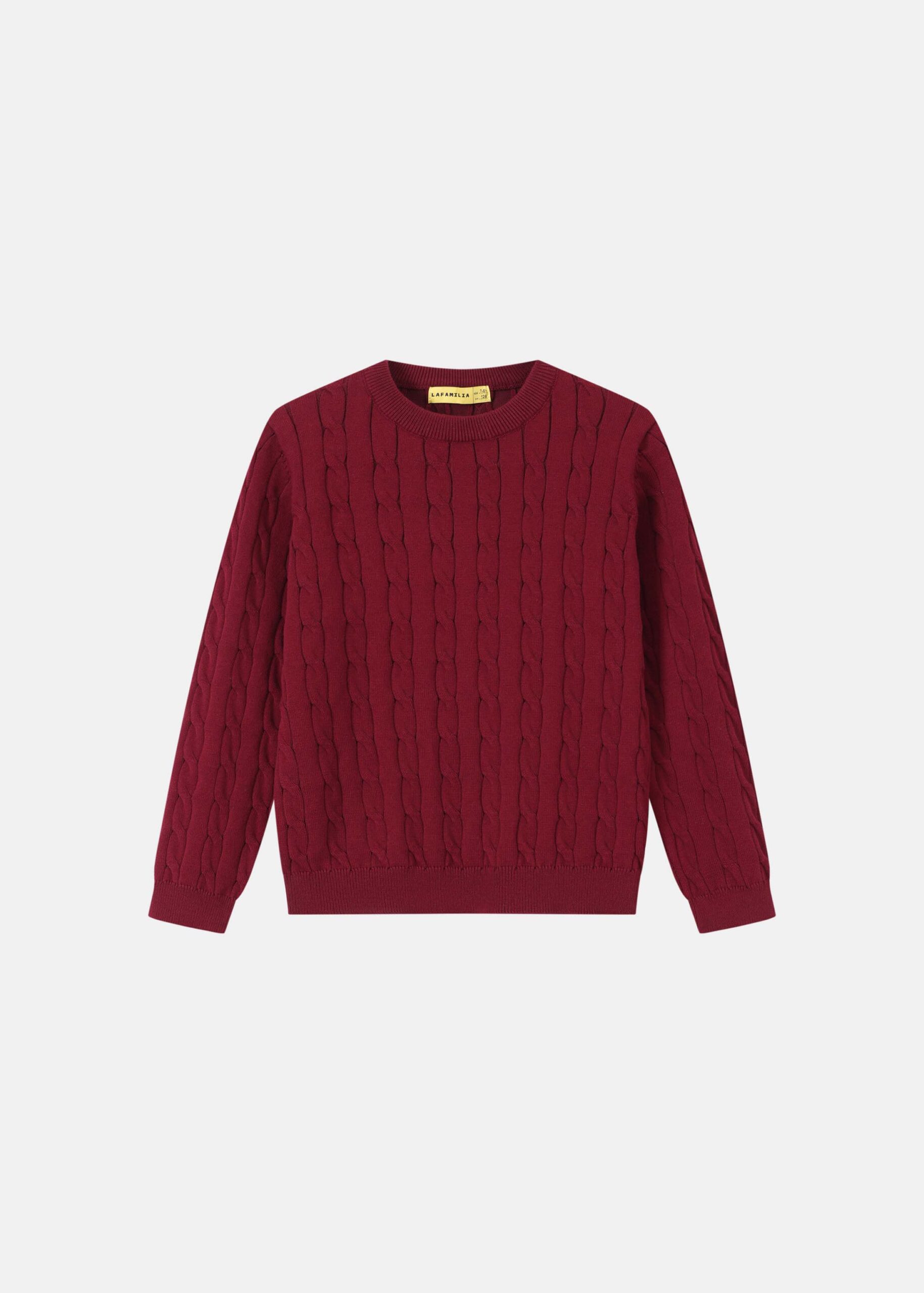 6226316029228-a Kids Boy Crew-Neck Cable-Knit Sweater - Image 1