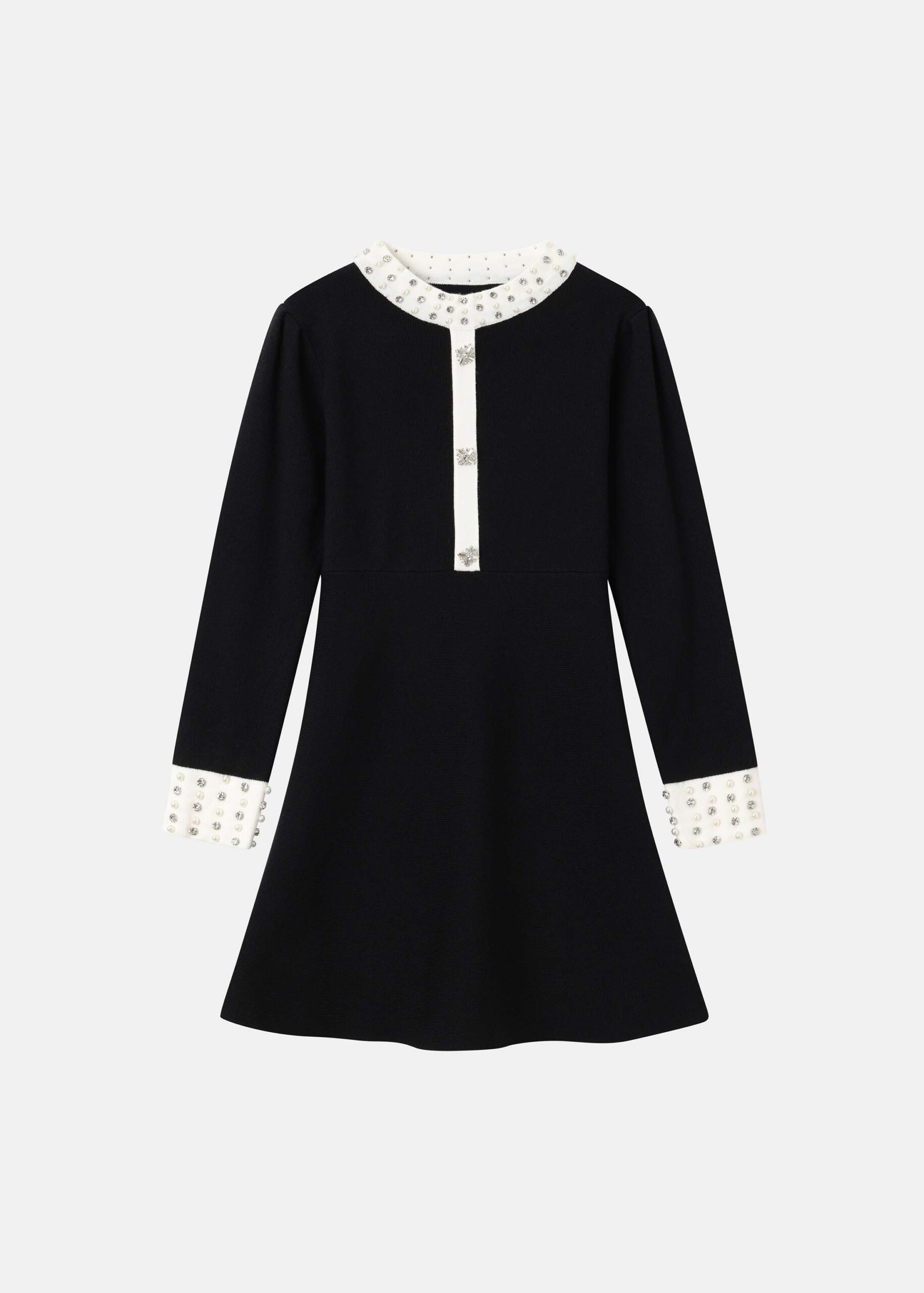 6226409027201-a Kids Girl Knitted Dress - Image 1