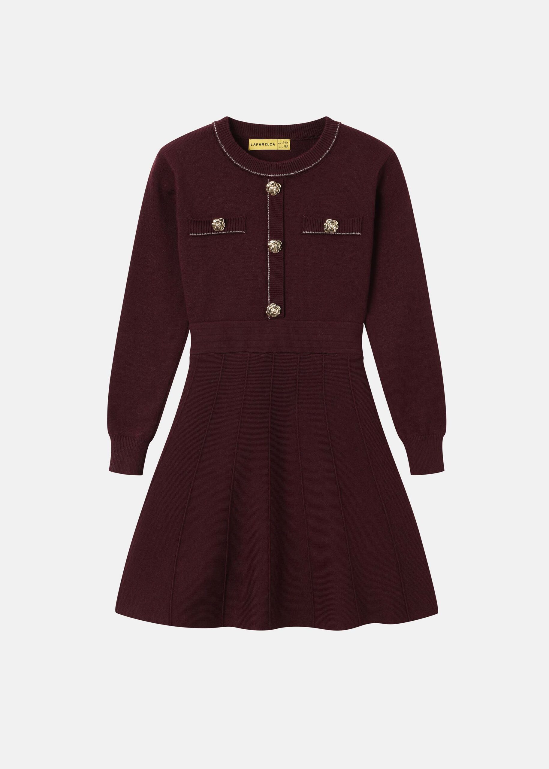 6226409027428-a Kids Girl Knitted Dress - Image 1