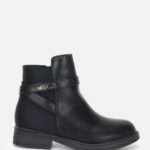 Kids Girl Leather Ankle Boots