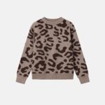 Kids Girl Leopard Print Knit Sweater